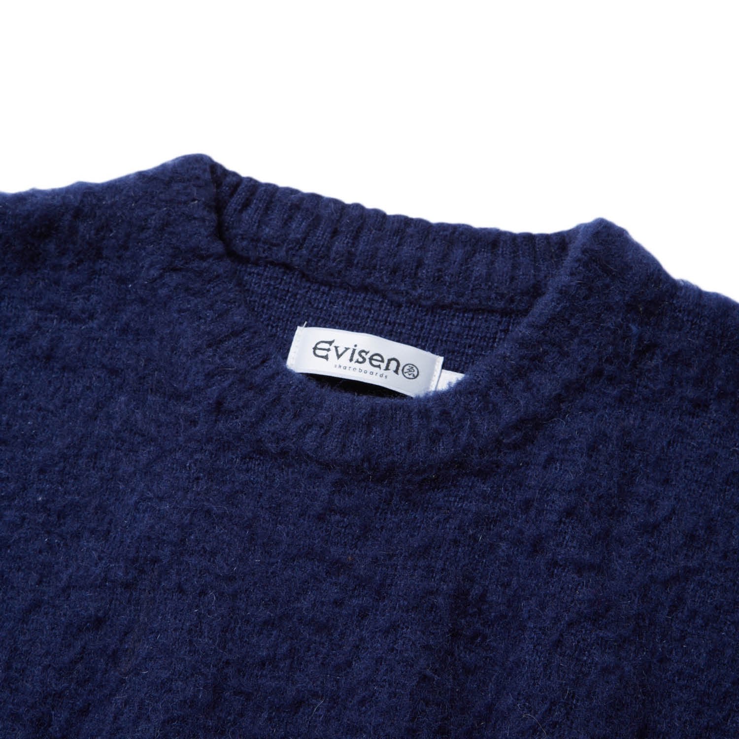 ZEN AKU MOHAIR CREW KNIT - DEEP NAVY