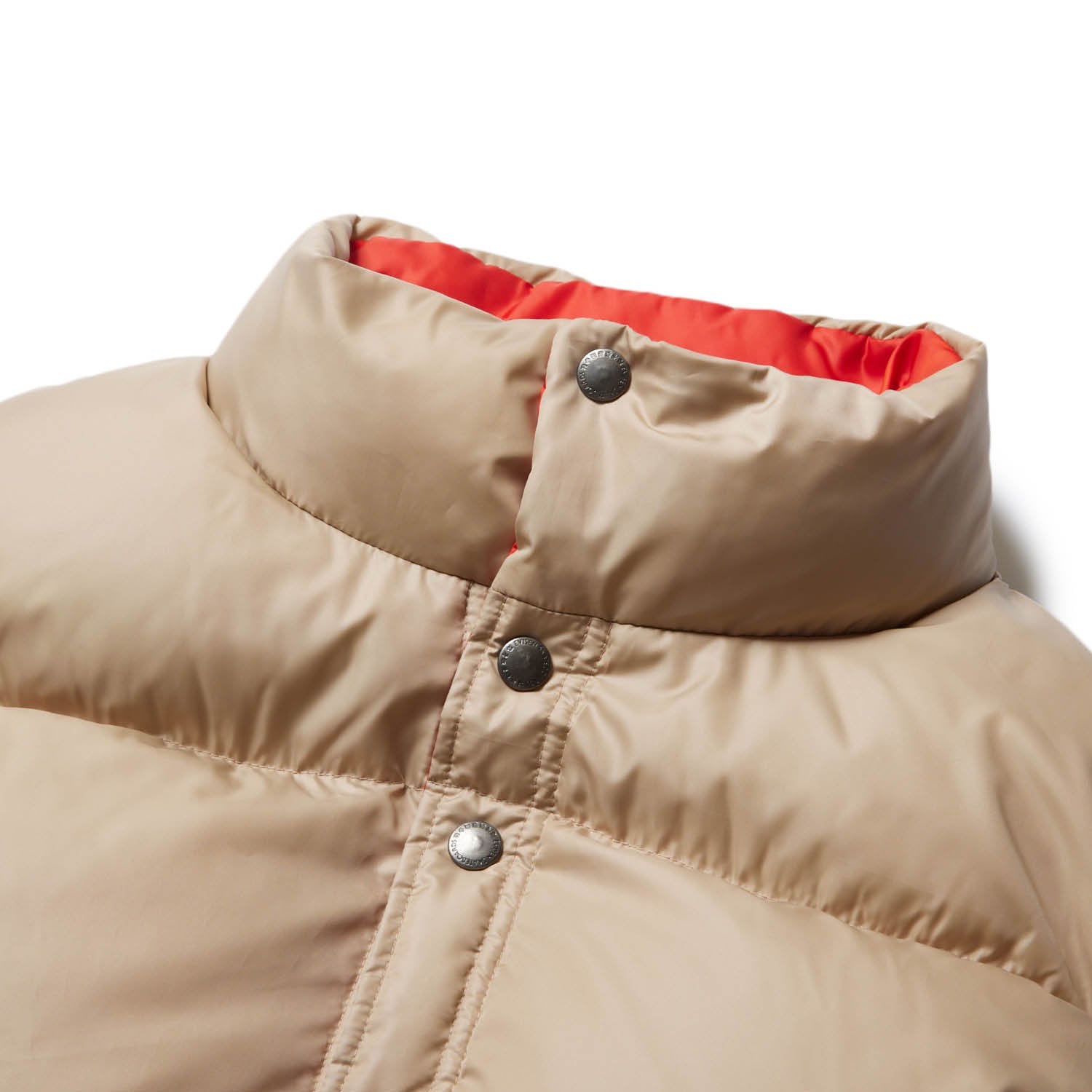 FUJI REVERSIBLE DOWN VEST - BEIGE/ORANGE – Evisen Skateboards ゑ