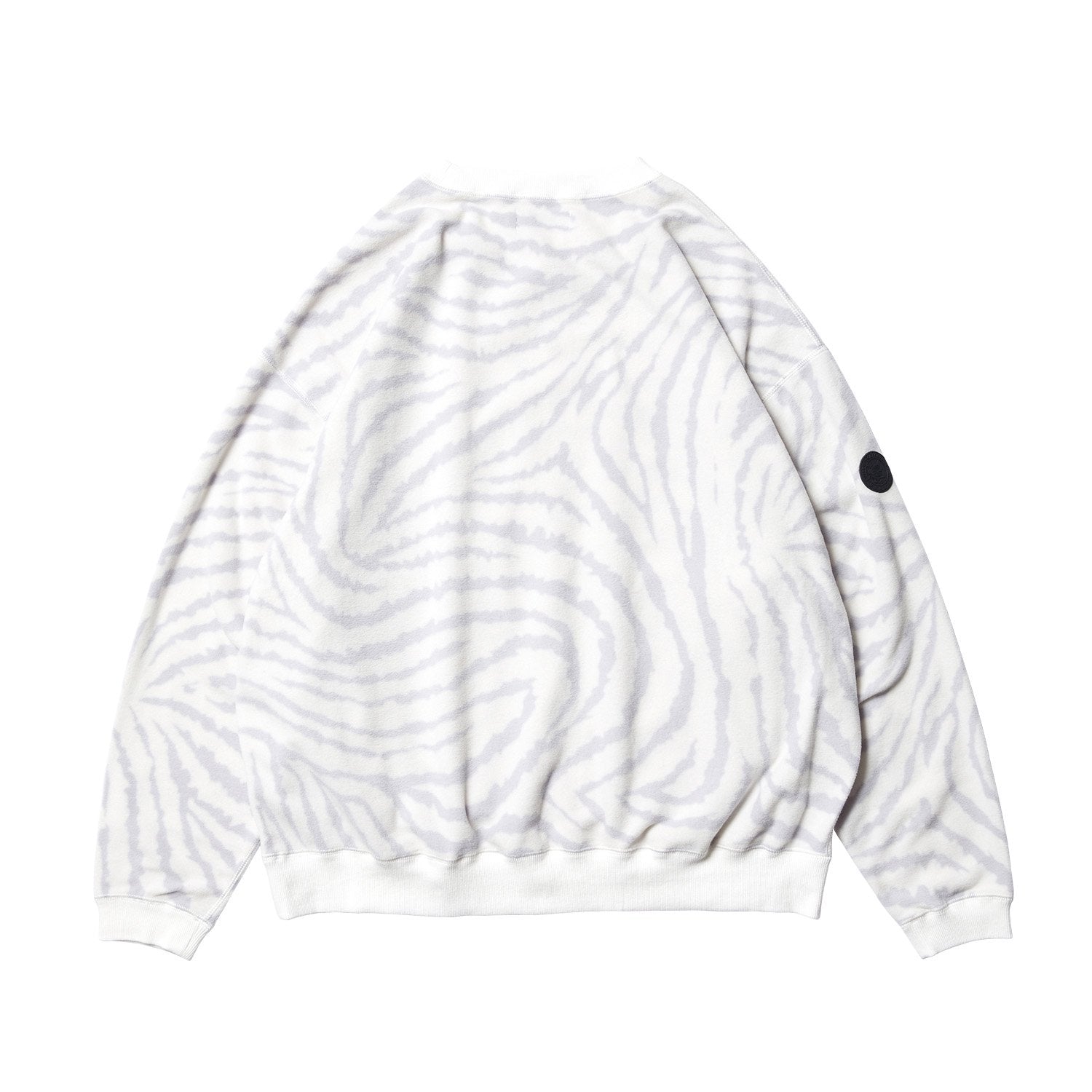 ZEBRA FLEECE CREW SWEATSHIRT - LIGHT BLUE