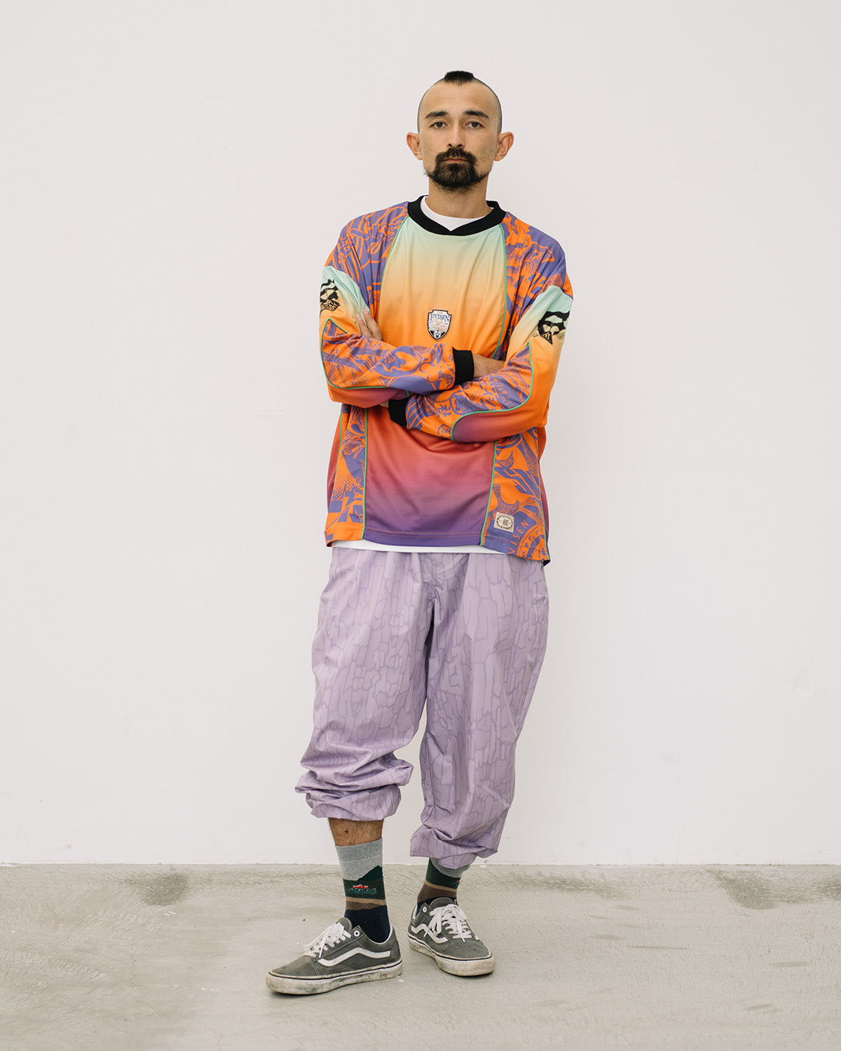 PHEASANT MOTO JERSEY - ORANGE / PURPLE