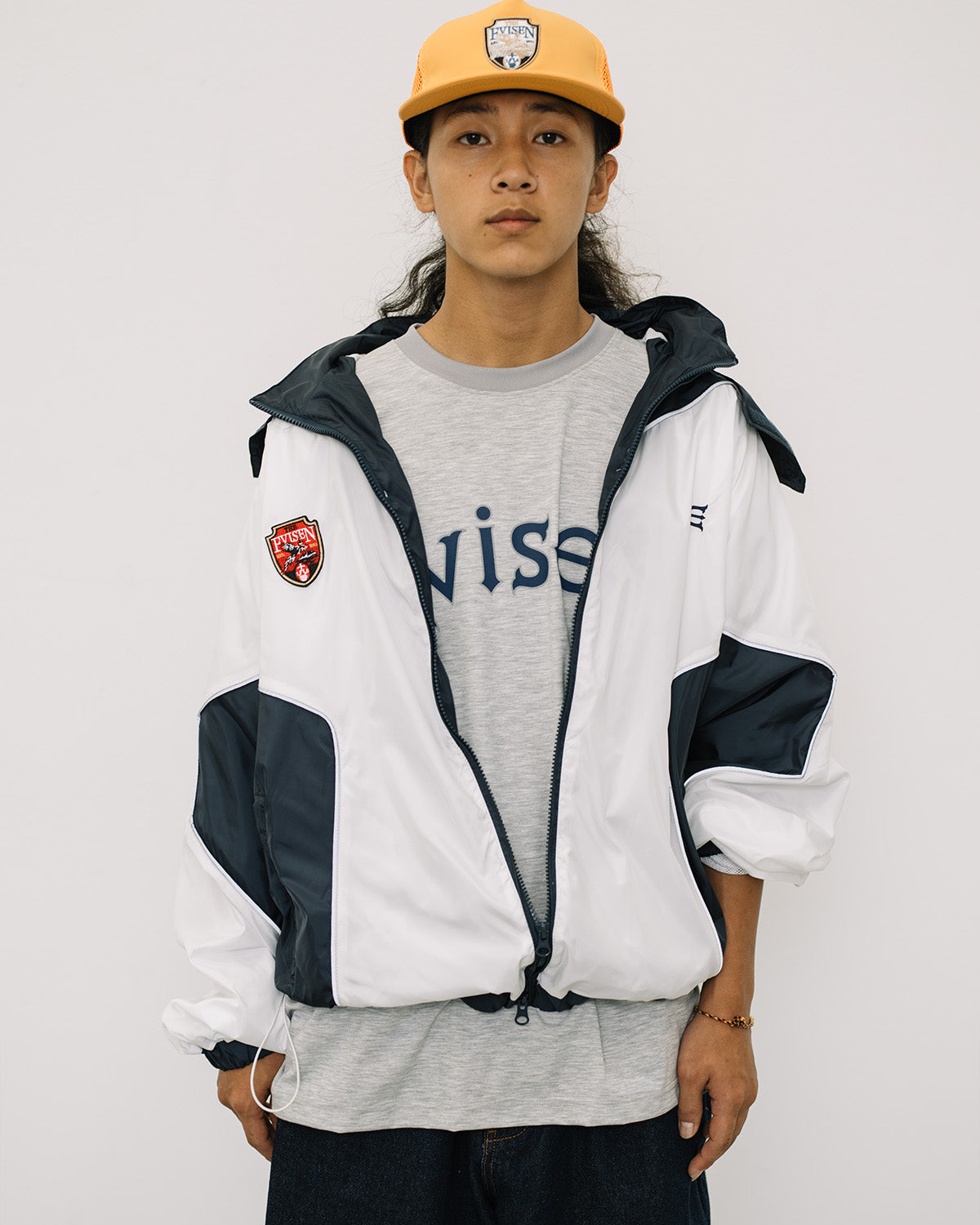 EX-TRACK JACKET - NAVY/WHITE – Evisen Skateboards ゑ (エビセン