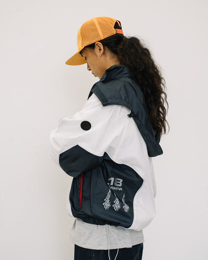 EX-TRACK JACKET - NAVY/WHITE