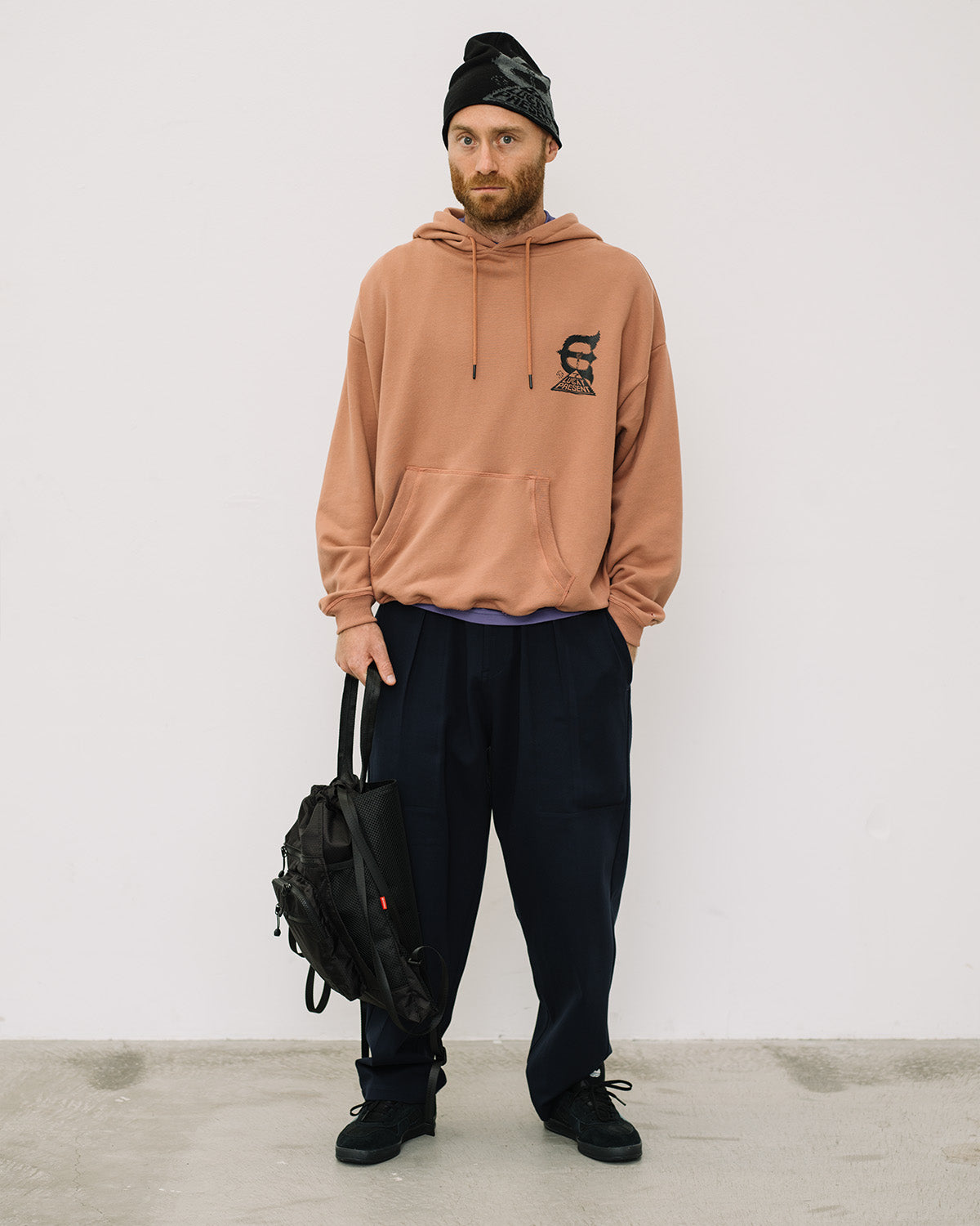 ATARI LOGO HOODIE - BLACK