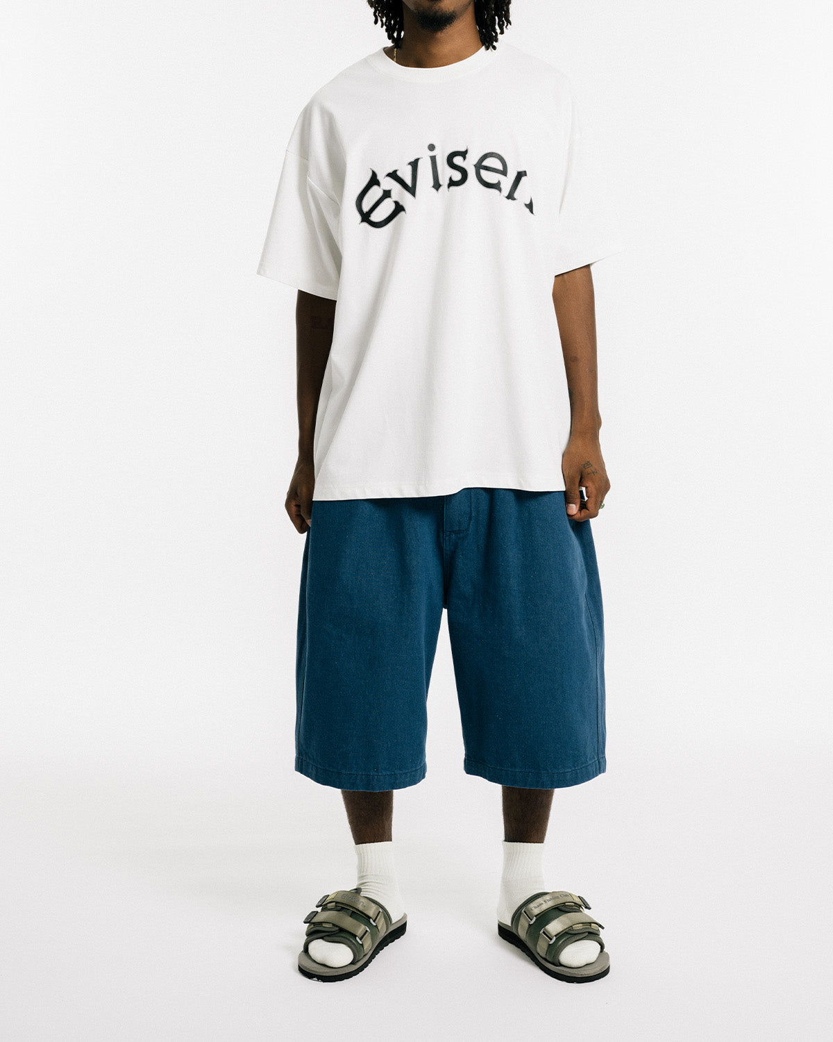 ROUND LOGO TECH TEE - WHITE