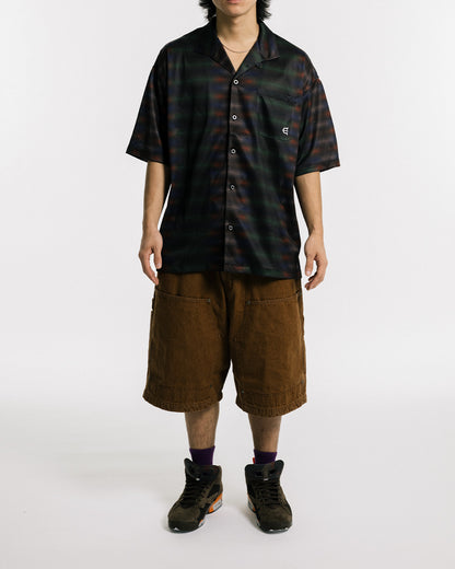 BORDER MESH SHIRT - BLACK