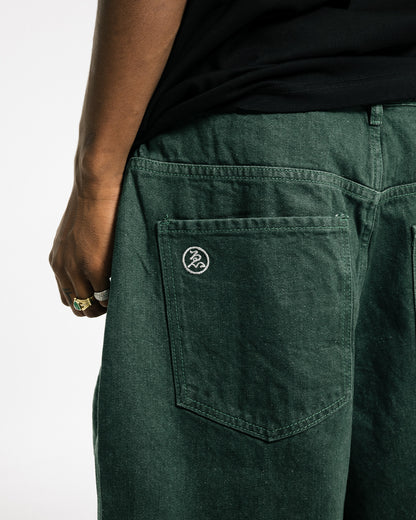 SUSHI DENIM SHORTS - LIGHT GREEN
