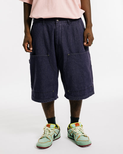 COLORED DEMIN WORK SHORTS - PURULE