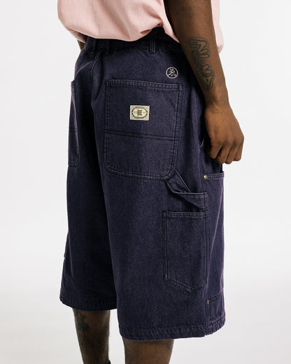 COLORED DEMIN WORK SHORTS - PURULE