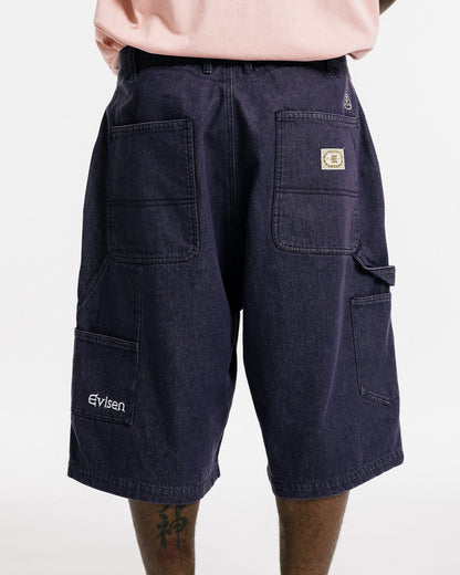 COLORED DEMIN WORK SHORTS - PURULE