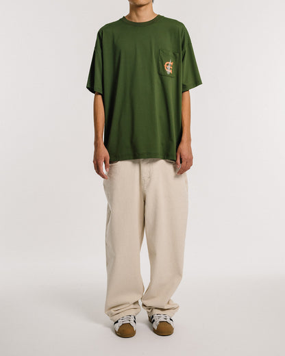 FIRE RECTANGLE LOGO POCKET TECH TEE