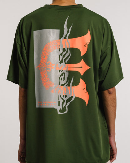 FIRE RECTANGLE LOGO POCKET TECH TEE