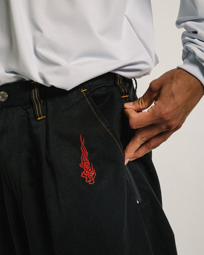 FIRE BOHEMIAN PANTS - BLACK