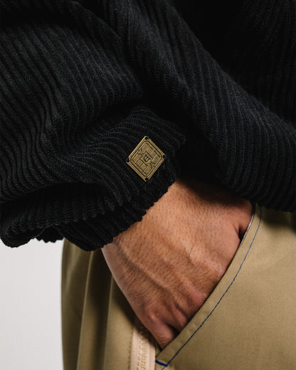 EQUALIZER CORD CREW SWEAT - BLACK