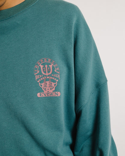 TIGER MATCH EMBLEM CREW SWEAT