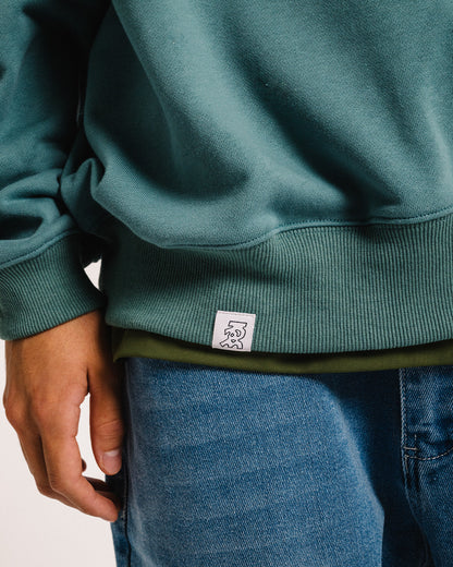 TIGER MATCH EMBLEM CREW SWEAT