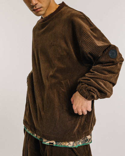 EQUALIZER CORD CREW SWEAT - MOCHA