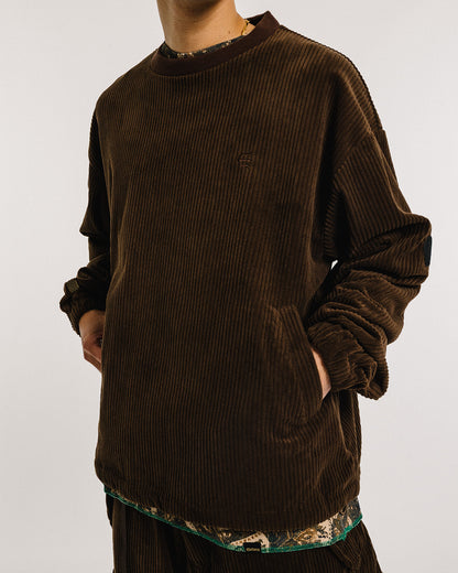 EQUALIZER CORD CREW SWEAT - MOCHA