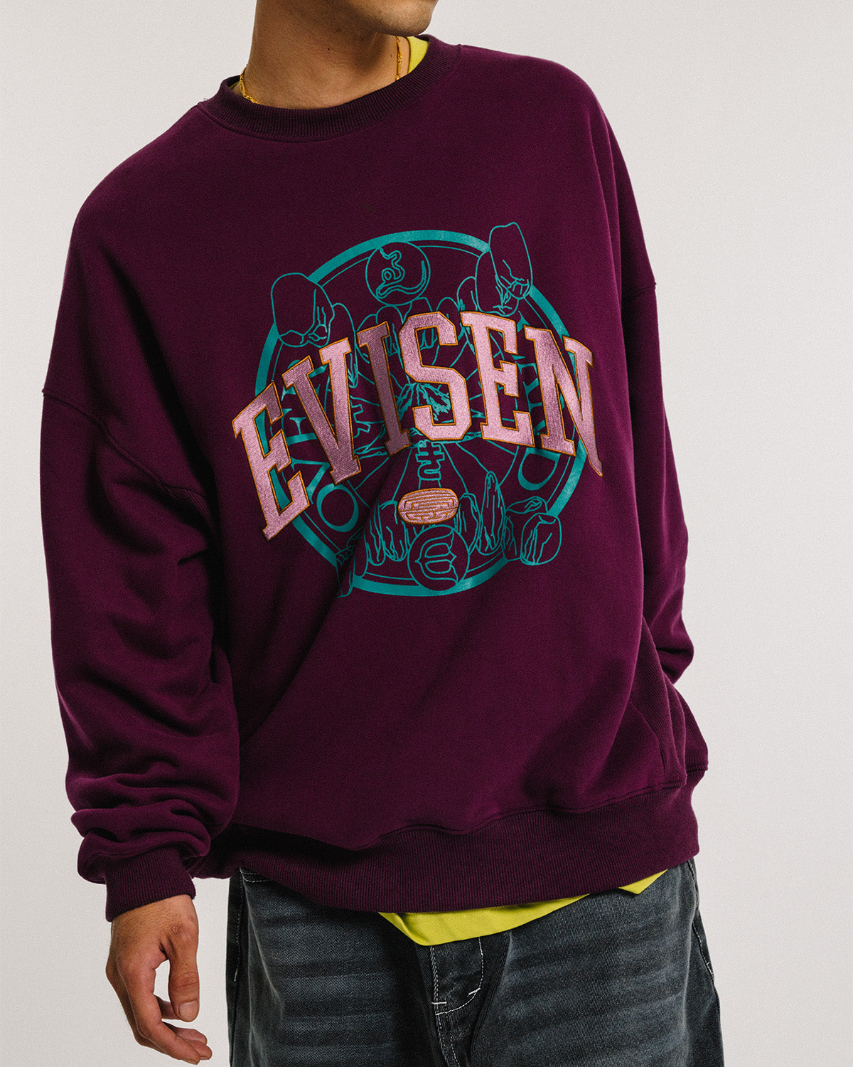 COLLEGE OVER LOGO SWEAT