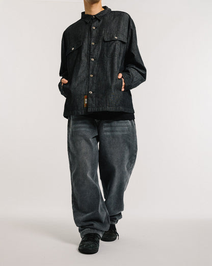 2ND CHAMBRAY DENIM SHIRT - BLACK