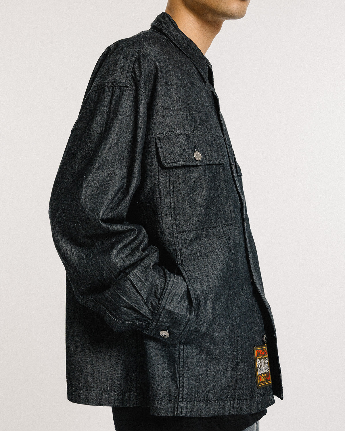 2ND CHAMBRAY DENIM SHIRT - BLACK