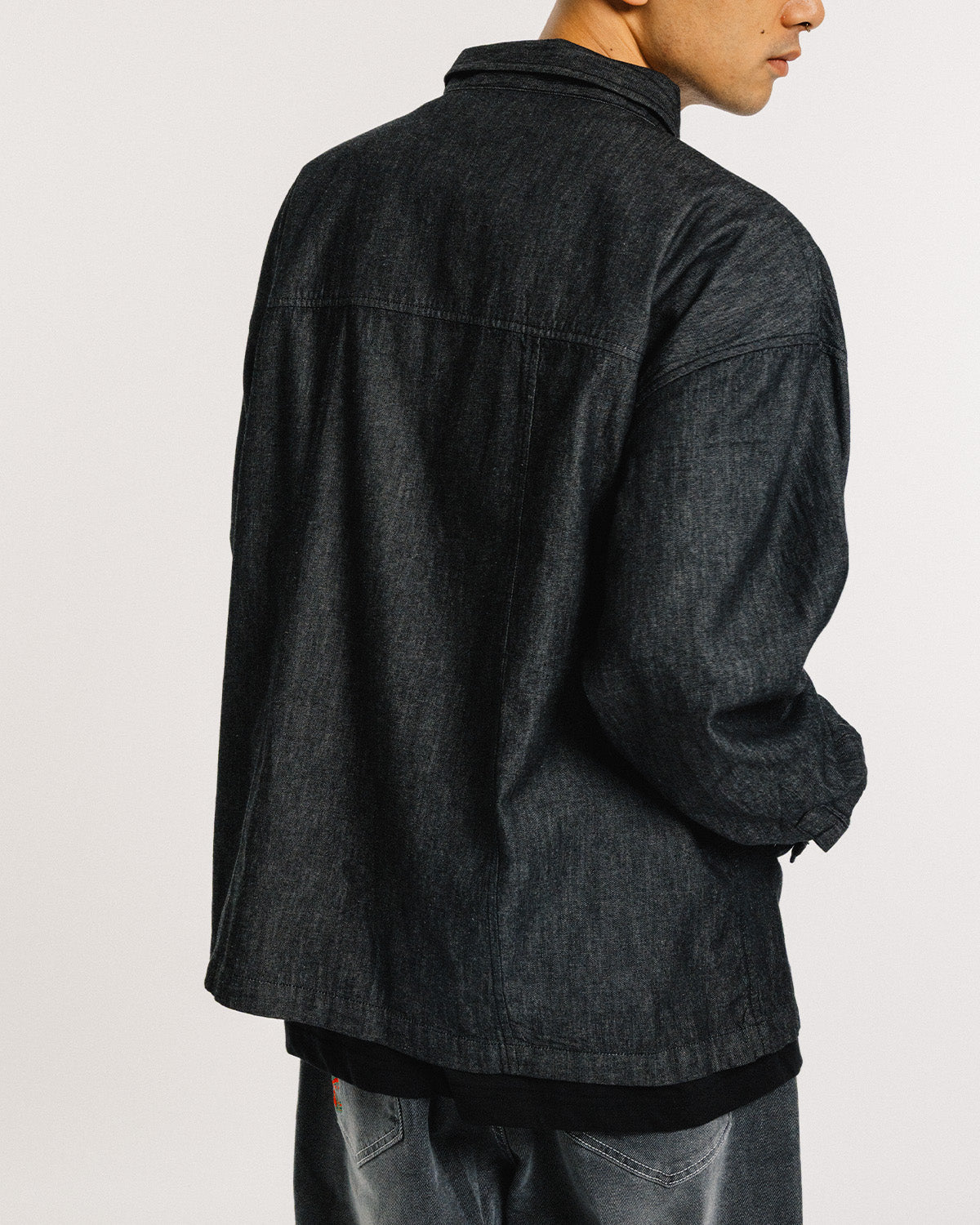 2ND CHAMBRAY DENIM SHIRT - BLACK
