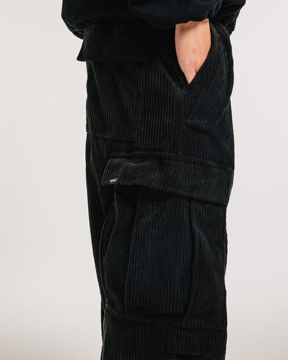 EQUALIZER CORD CARGO PANTS - BLACK