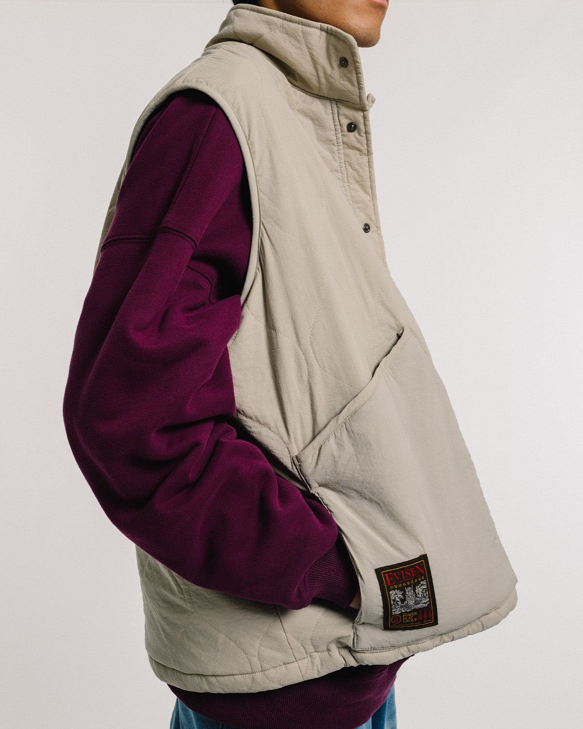 MIND LIGHT QUILTING VEST - BEIGE