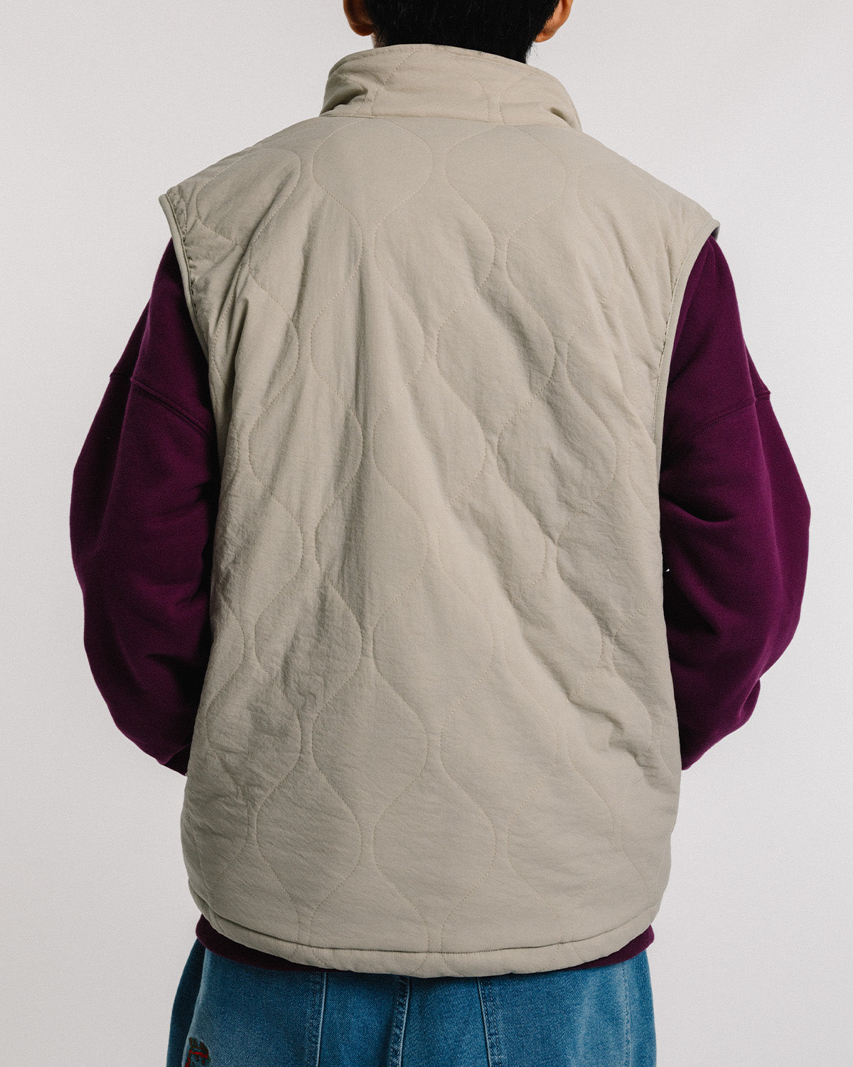 MIND LIGHT QUILTING VEST - BEIGE – Evisen Skateboards ゑ (エビセン
