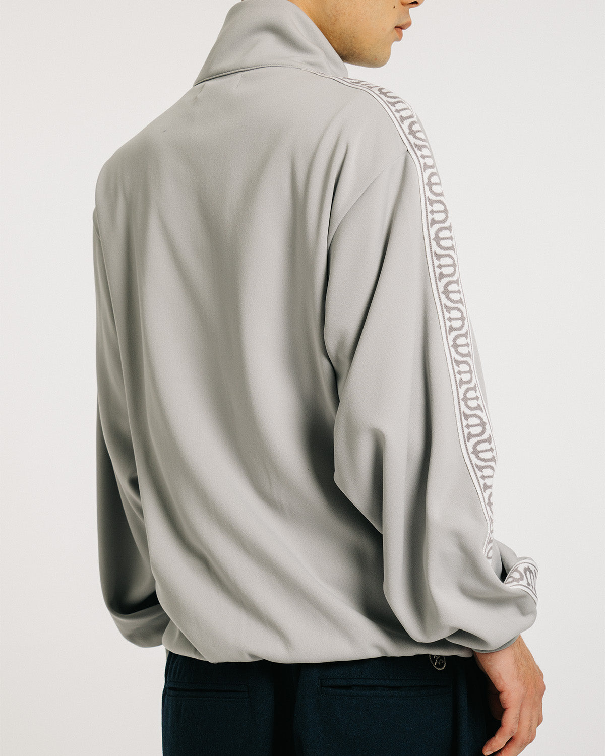 E LOGO TRACK JACKET - GRAY