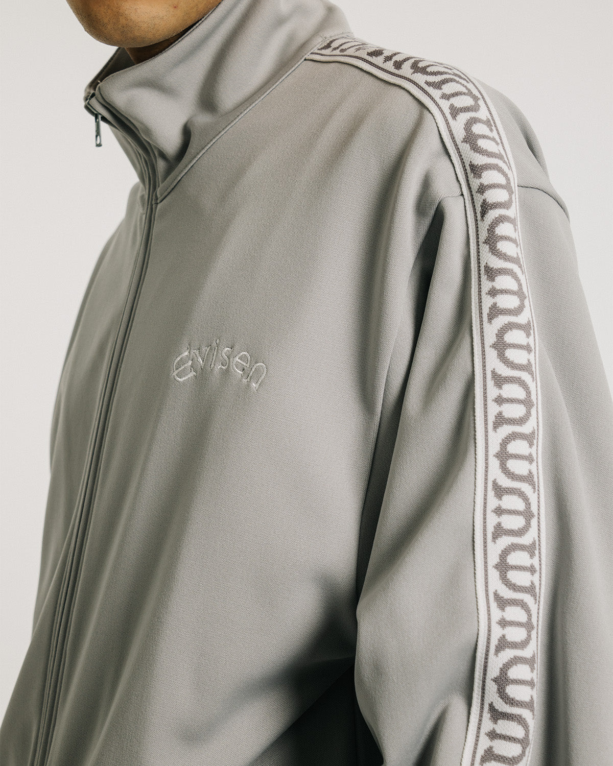 E LOGO TRACK JACKET - GRAY
