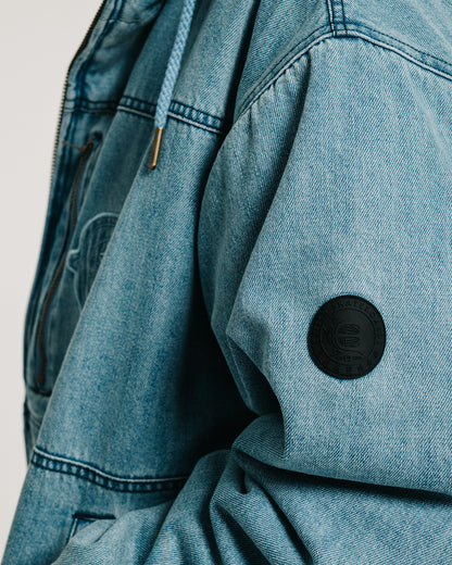 EYE FIRE DENIM PUFF JACKET - BLUE
