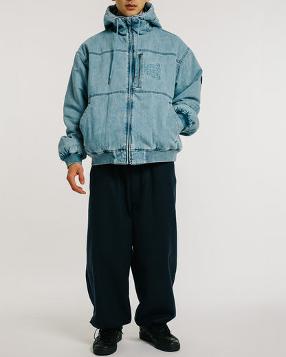 EYE FIRE DENIM PUFF JACKET - BLUE