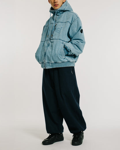 EYE FIRE DENIM PUFF JACKET - BLUE