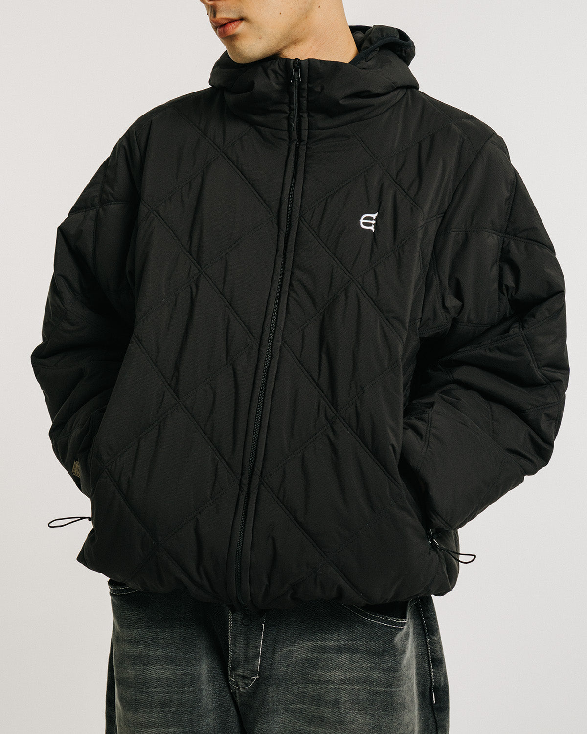 LIGHT QUILTED DOWN JACKET - BALCK