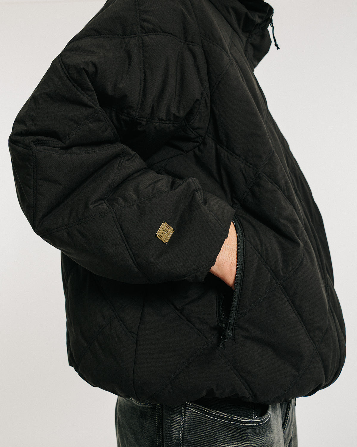 LIGHT QUILTED DOWN JACKET - GREY