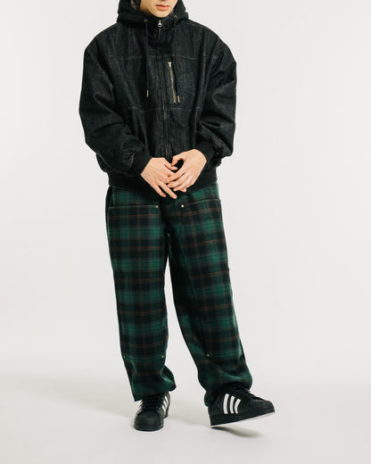 EYE FIRE DENIM PUFF JACKET - BLACK