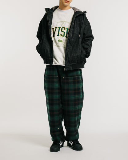 EYE FIRE DENIM PUFF JACKET - BLACK