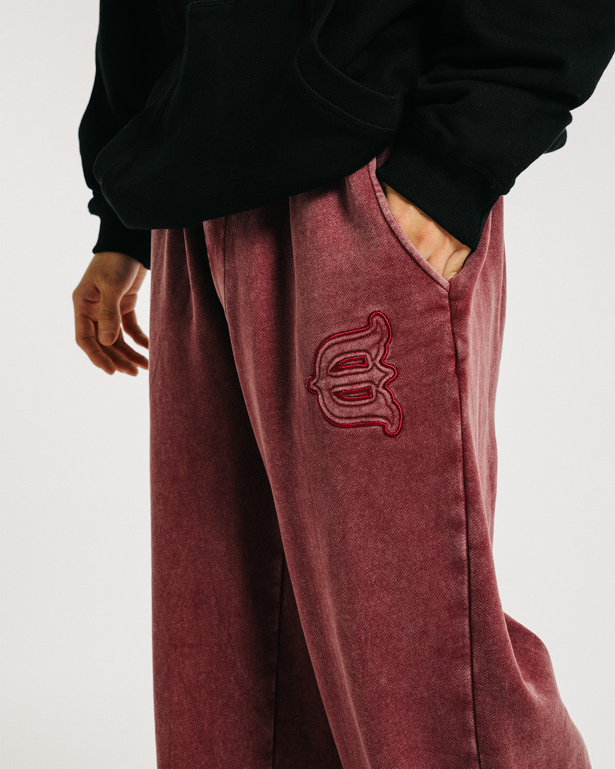 LOGO SWEAT PANTS - BURGUNDY
