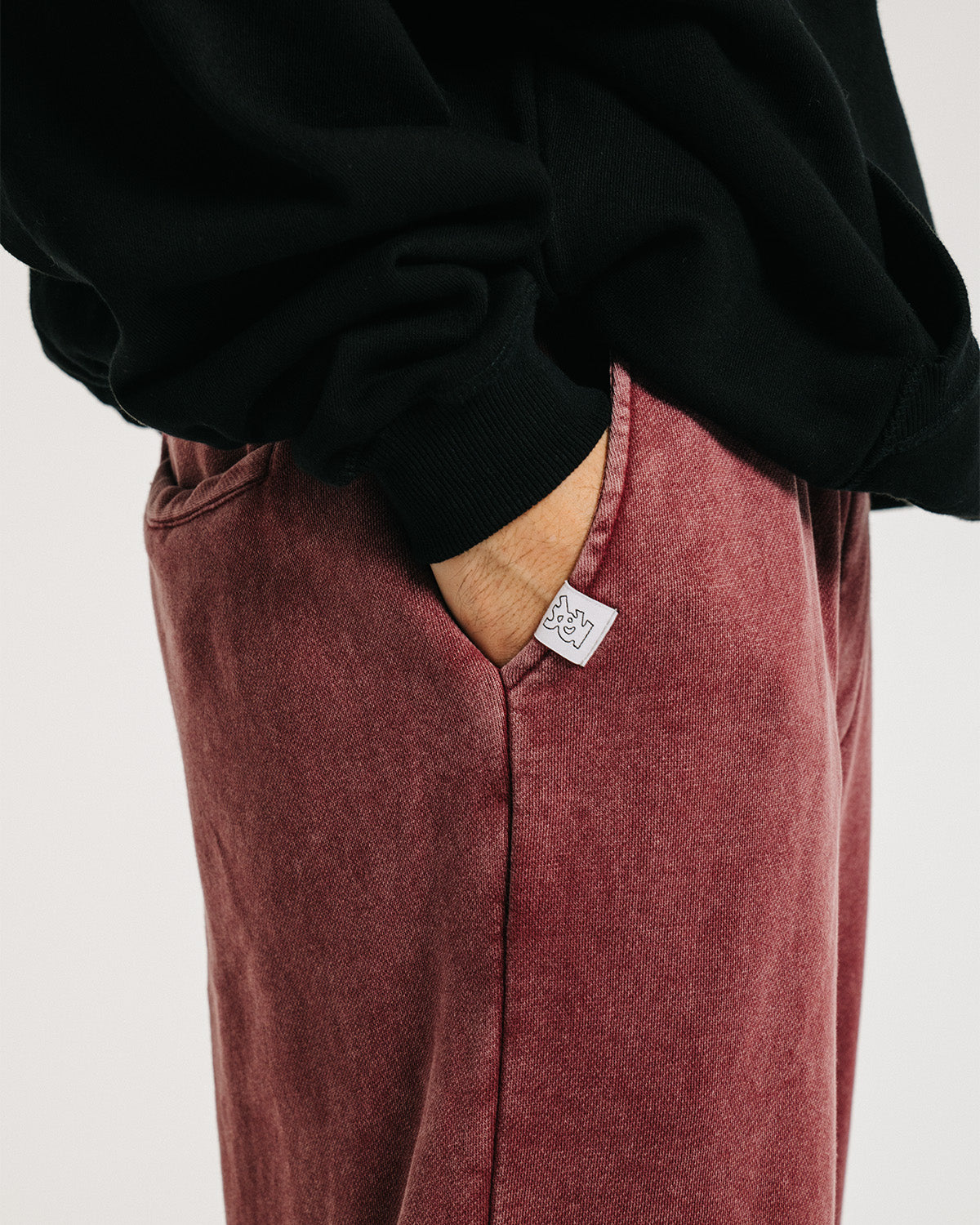 LOGO SWEAT PANTS - BURGUNDY