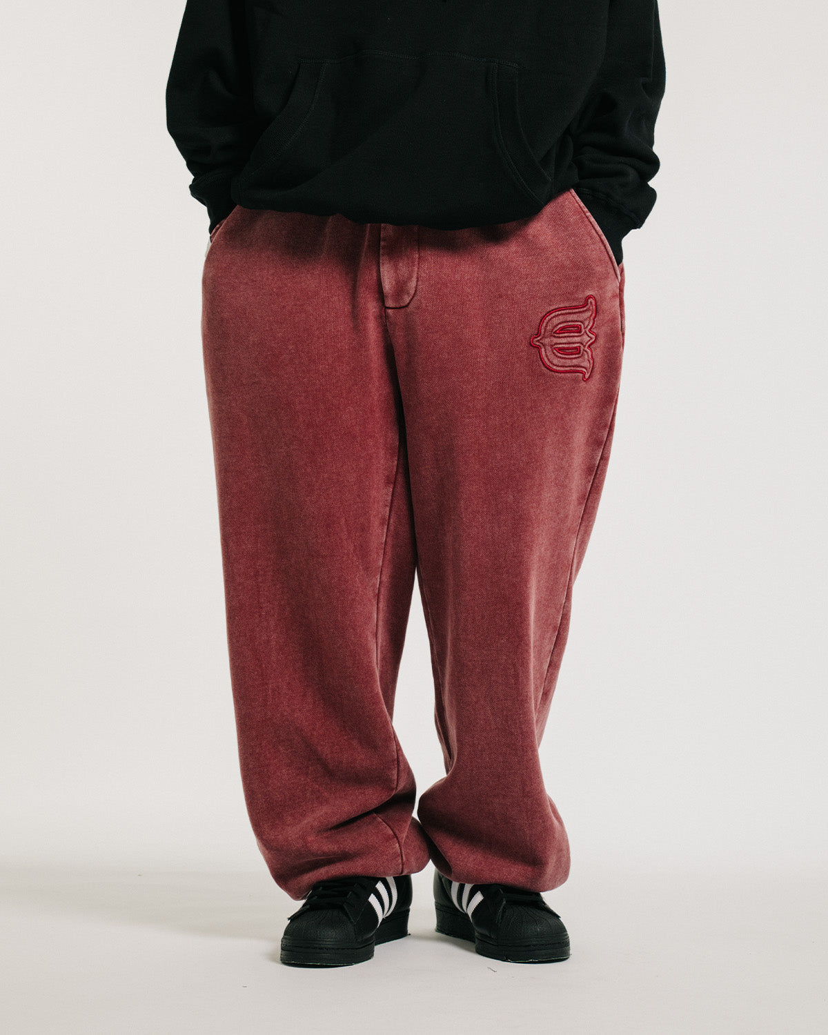 LOGO SWEAT PANTS - BURGUNDY