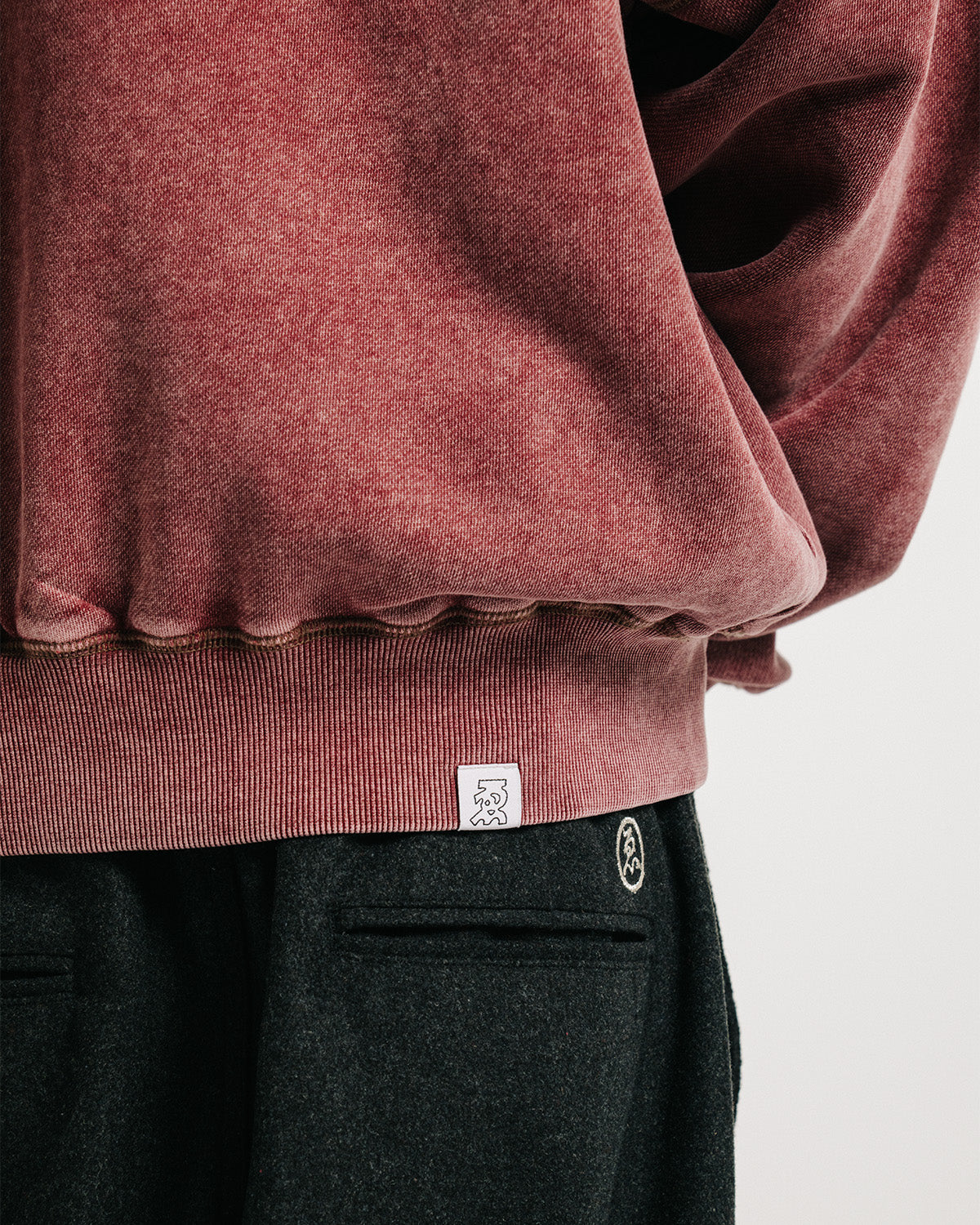 LOGO ZIP HOODIE - BURGUNDY