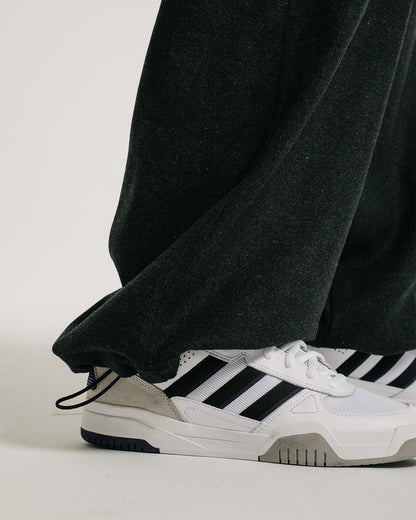 2-WAY WOOL WIDE PANTS - CHARCOAL