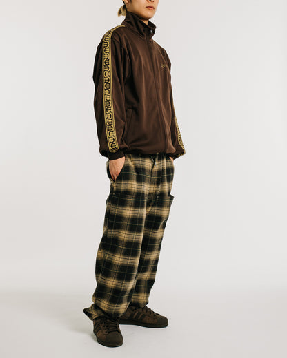 E LOGO TRACK JACKET - BROWN