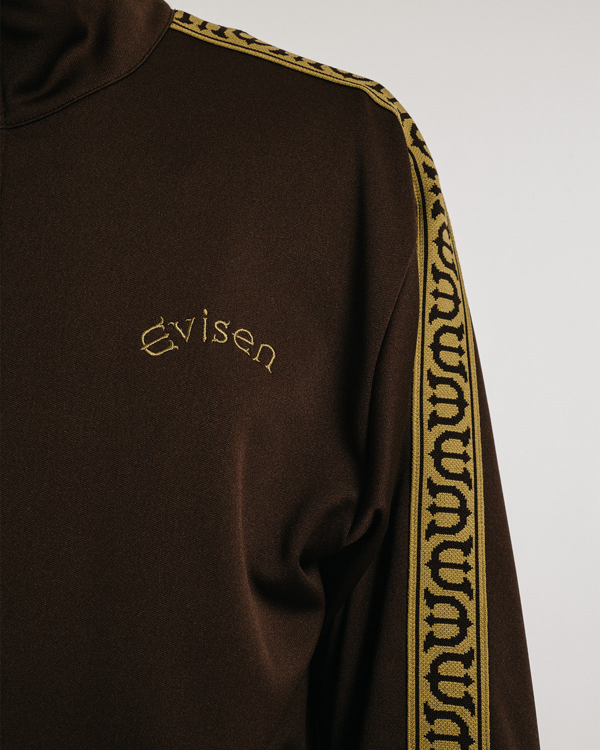 E LOGO TRACK JACKET - BROWN