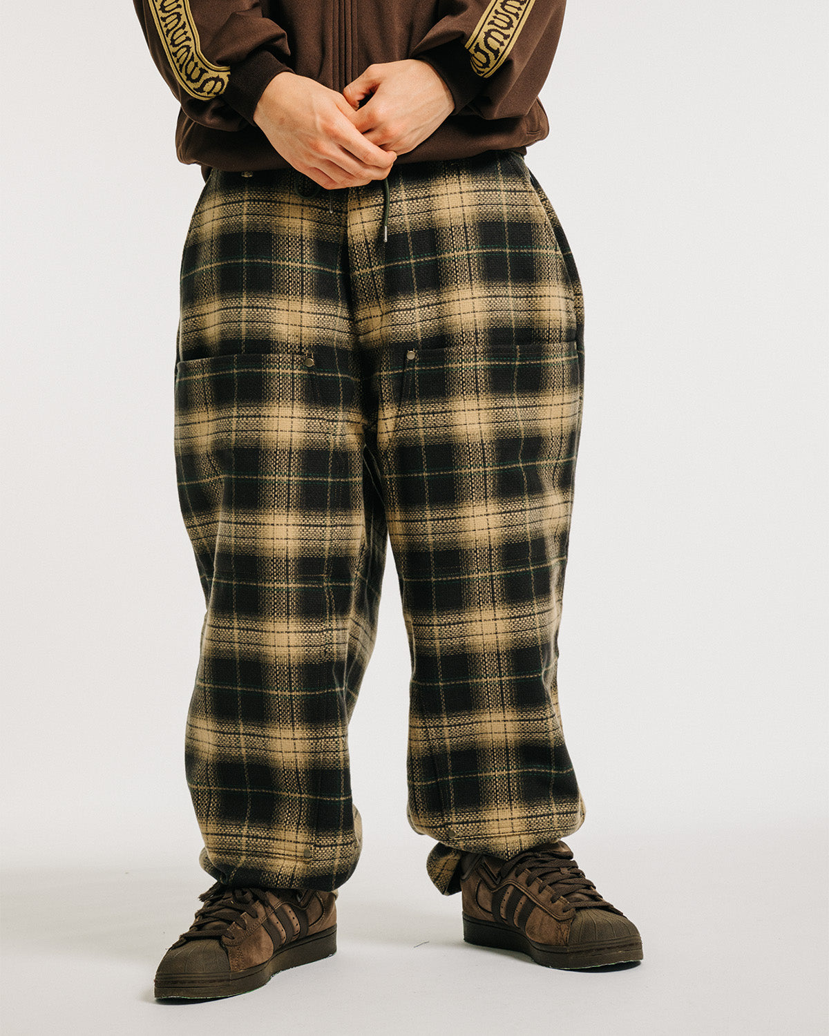 CHECK WOOL PAINTER PANTS - YELOW – Evisen Skateboards ゑ (エビセン