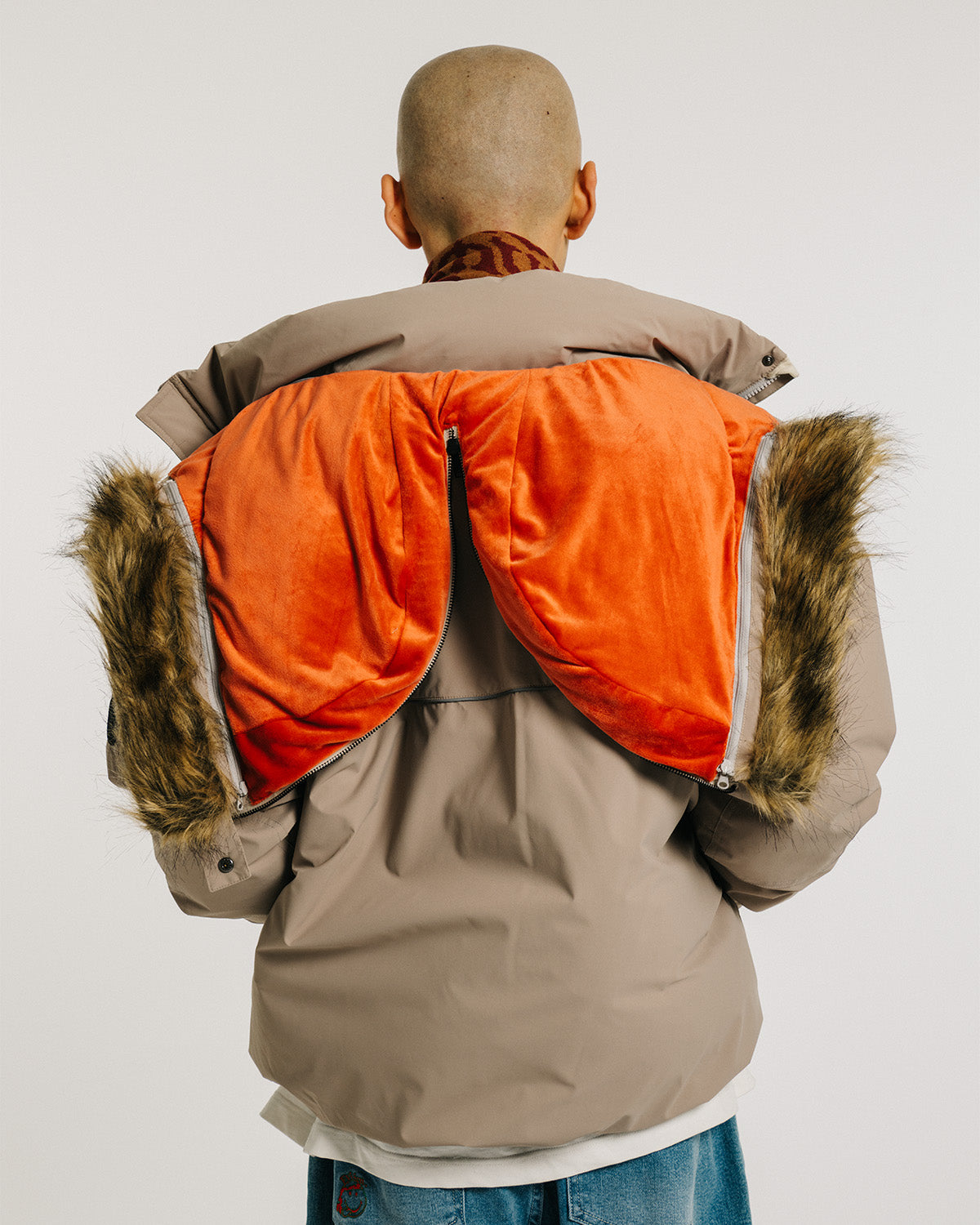 3-WAY N3B EVI DOWN JACKET - BEIGE