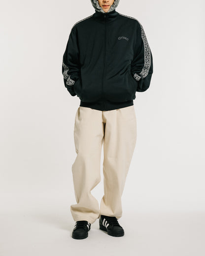 E LOGO TRACK JACKET - BLACK