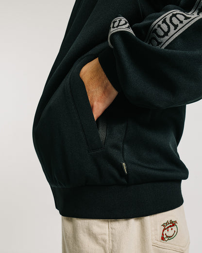 E LOGO TRACK JACKET - BLACK