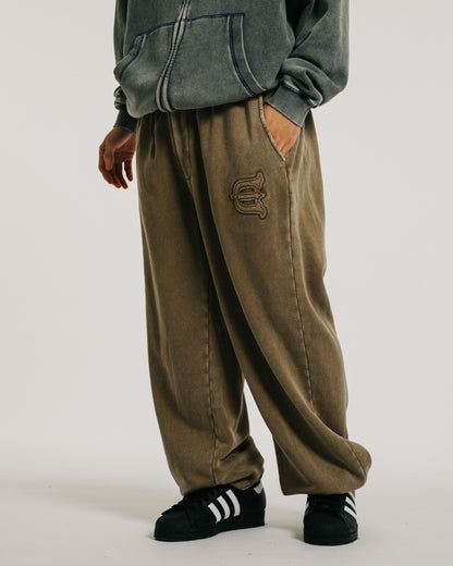 LOGO SWEAT PANTS - MOCHA
