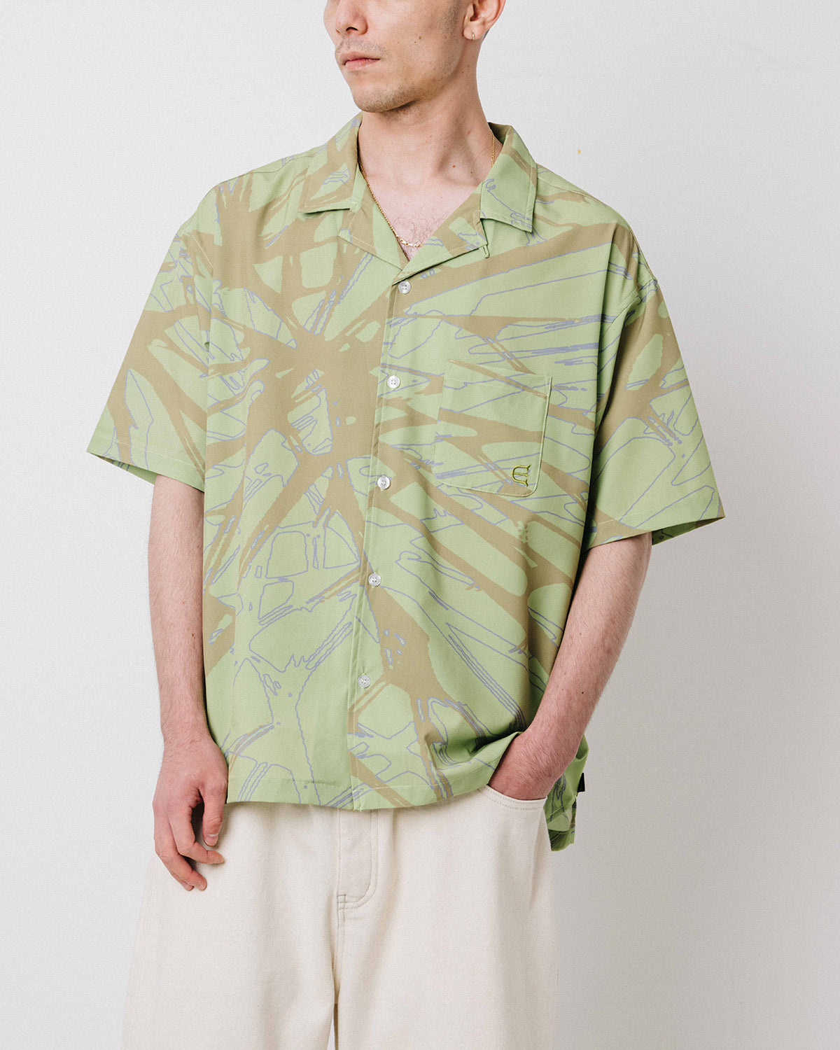 CLASH CAMO SHIRT - PISTACHIO GREEN